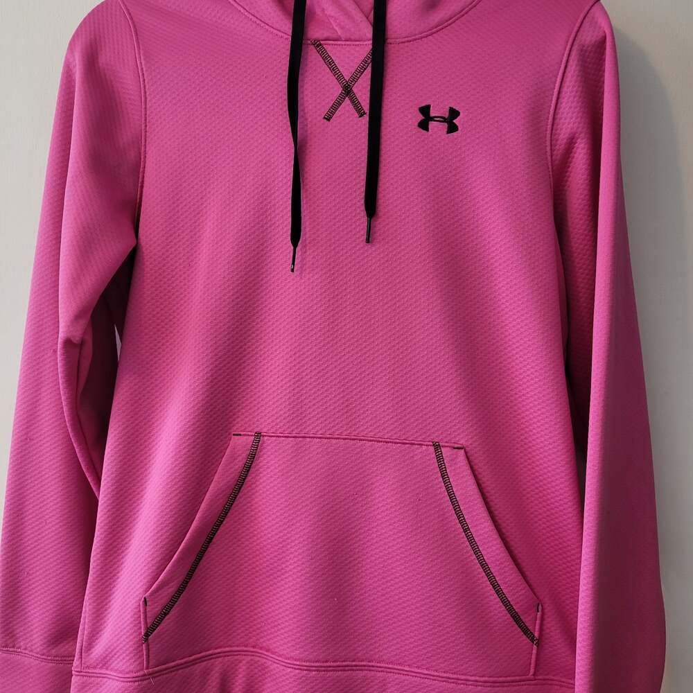 Under Armour Women's Armour Fleece Hoodie Pullover Pink Black